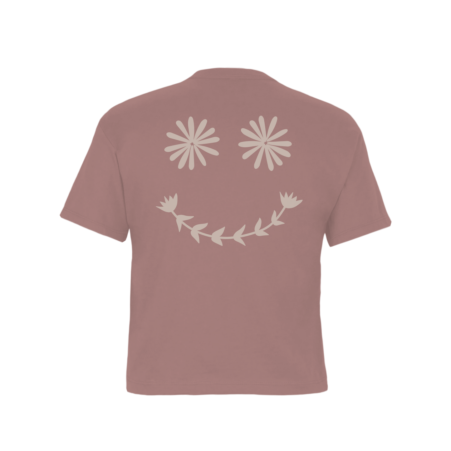 Womens Daisy Crop Tee | Hazy Pink