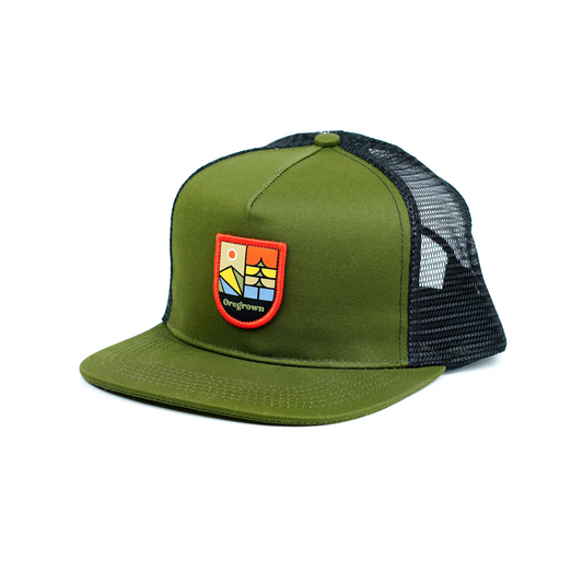 Shield Trucker | Green and Black