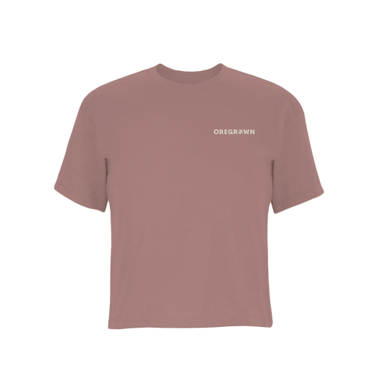 Womens Daisy Crop Tee | Hazy Pink